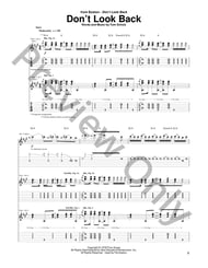 Don't Look Back Guitar and Fretted sheet music cover